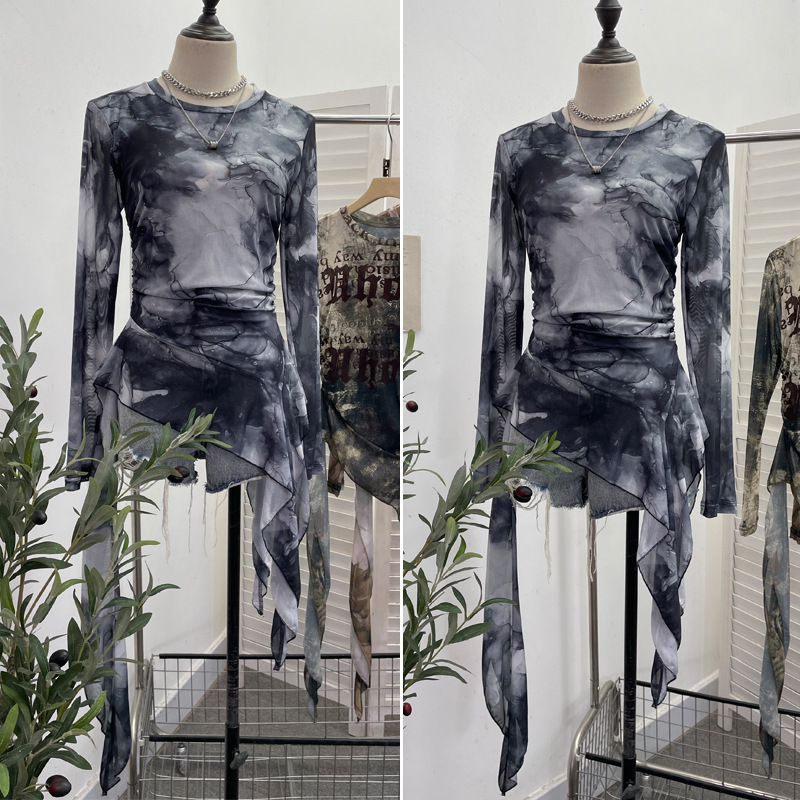 ISAROSE Y2K Mesh T-shirt for W - đánh giá và giá Tie Dye Shirt Vintage