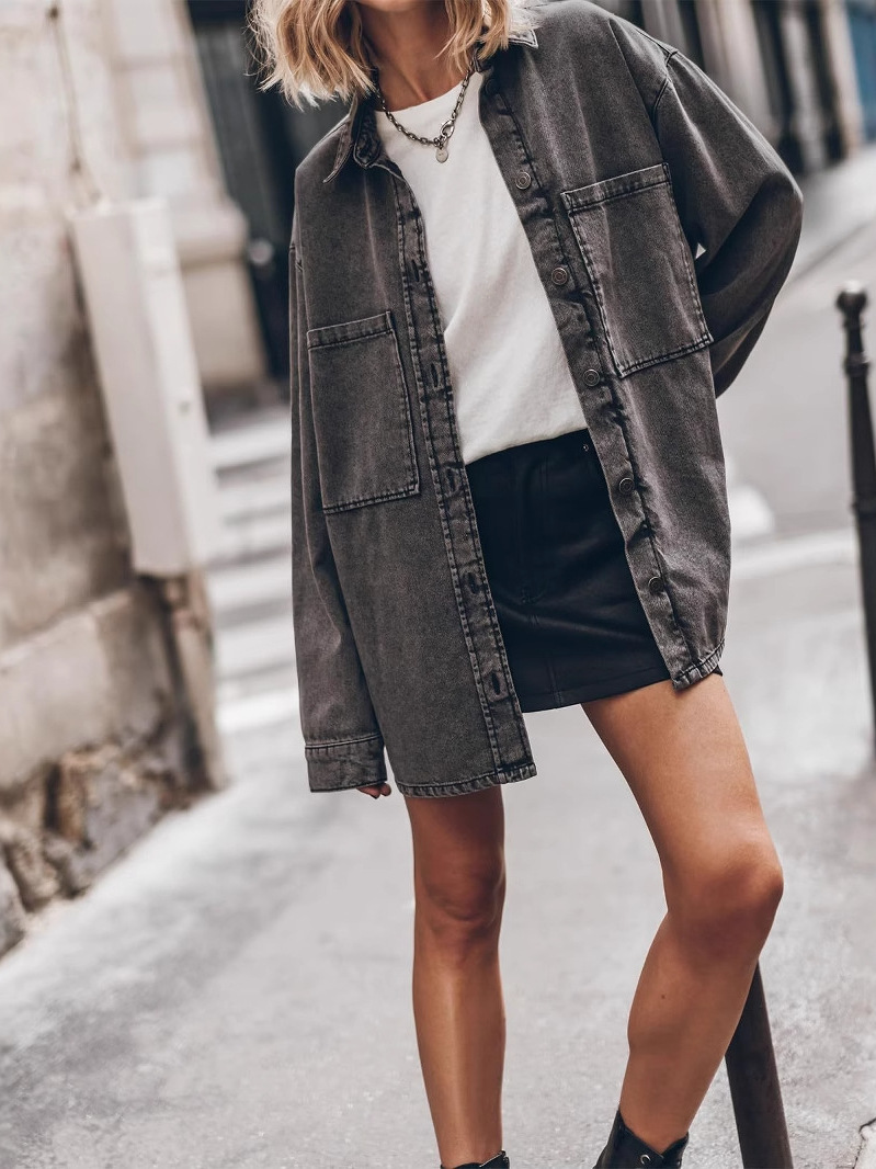 Women's Loose Fit Denim Jacket - đánh giá và giá Vintage Fashion Hong Kong