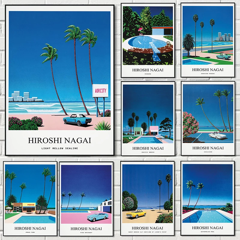 Vintage Nagai Hiroshi Vaporwav - đánh giá và giá Vintage Fashion Wall Art