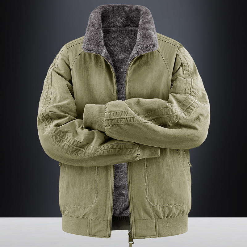Men Parkas Thick Warm Reversib - đánh giá và giá Varsity Jacket Wool