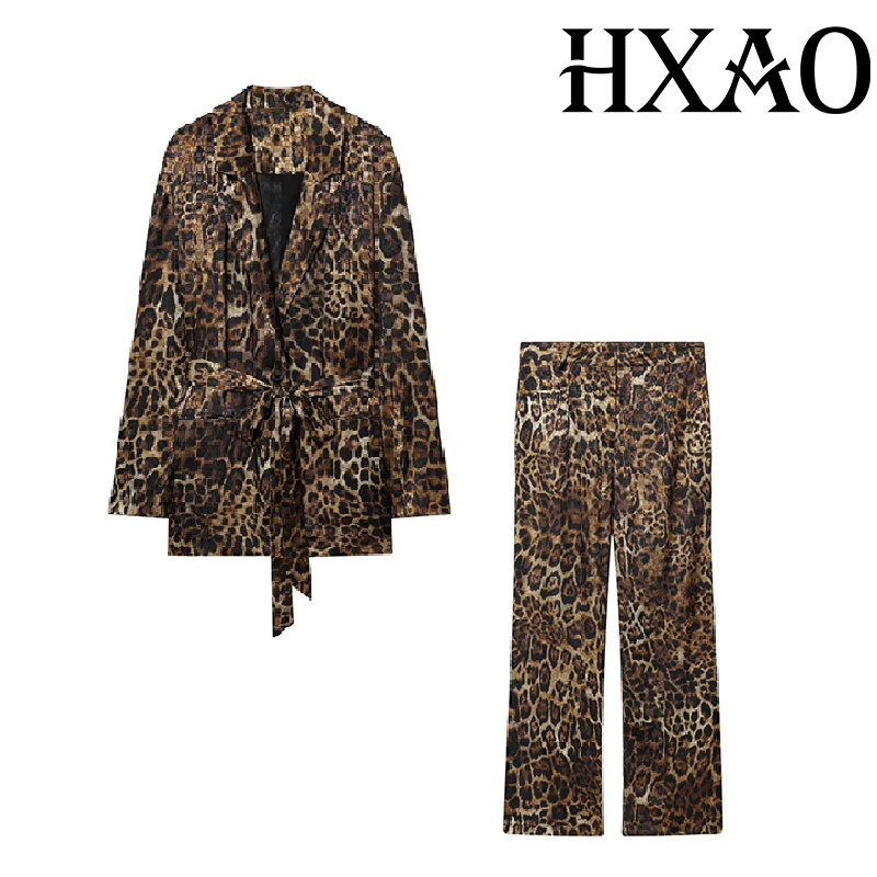 HXAO Leopard Pants Sets 2 Piec - đánh giá và giá Vintage Fashion Jacket