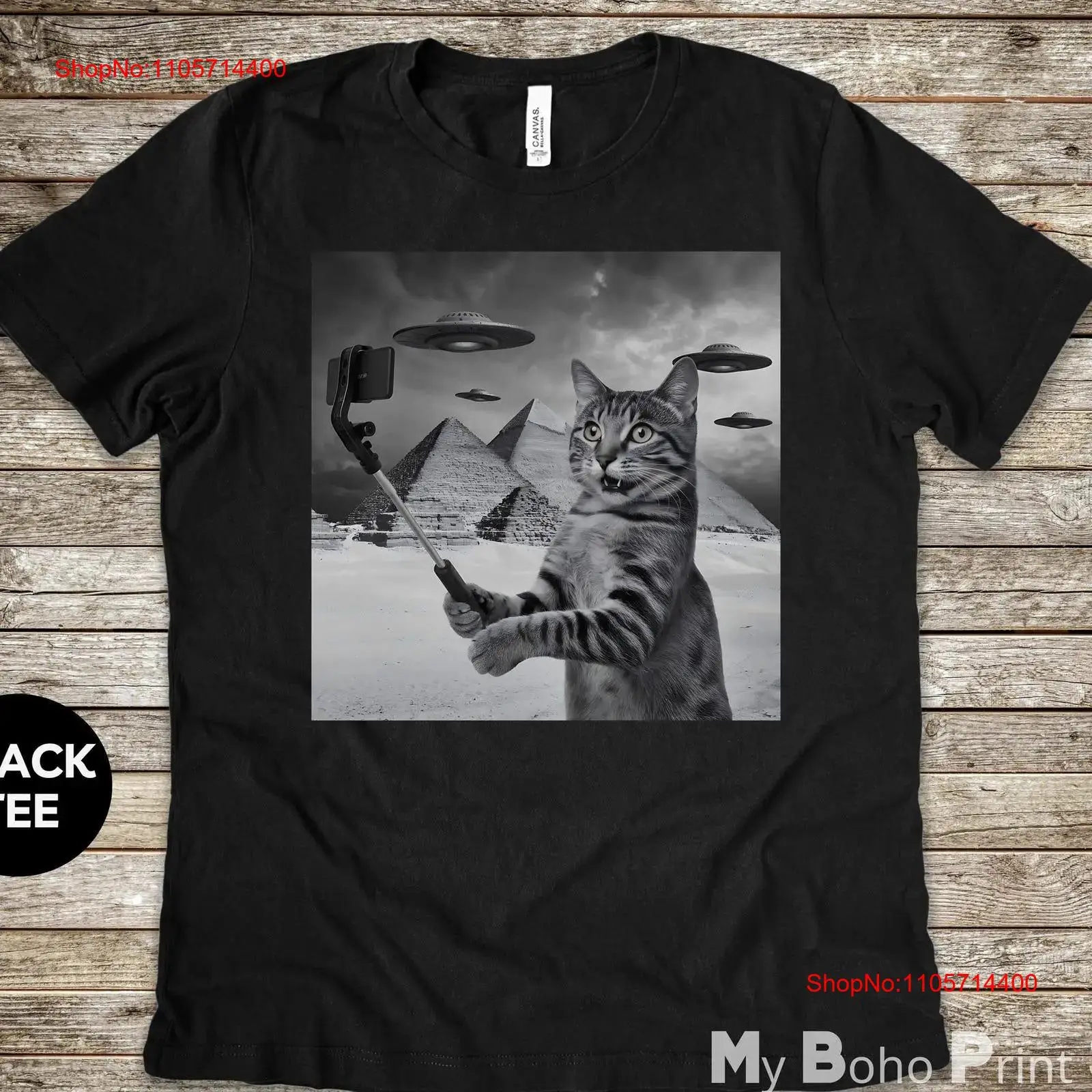 Cat Selfie T Shirt Alien UFO P - đánh giá và giá Vintage Fashion Photographers