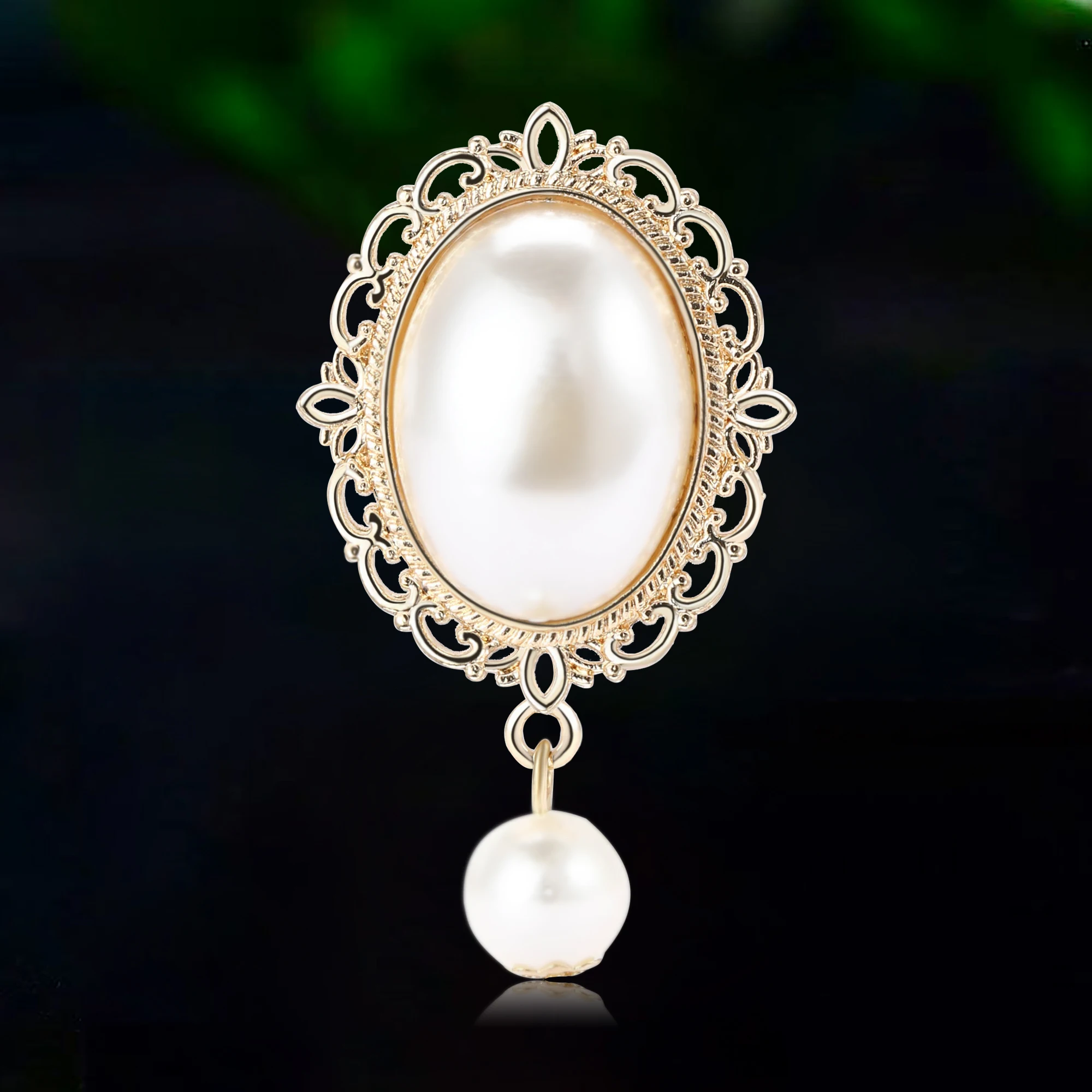 Vintage Pearl Oval Baroque Bro - đánh giá và giá Vintage Fashion Events