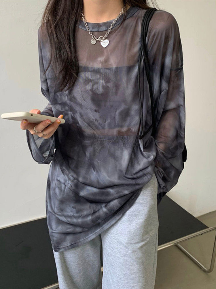 T-shirt Women Tie Dye Long Sle - đánh giá và giá Tie Dye Shirt Vintage
