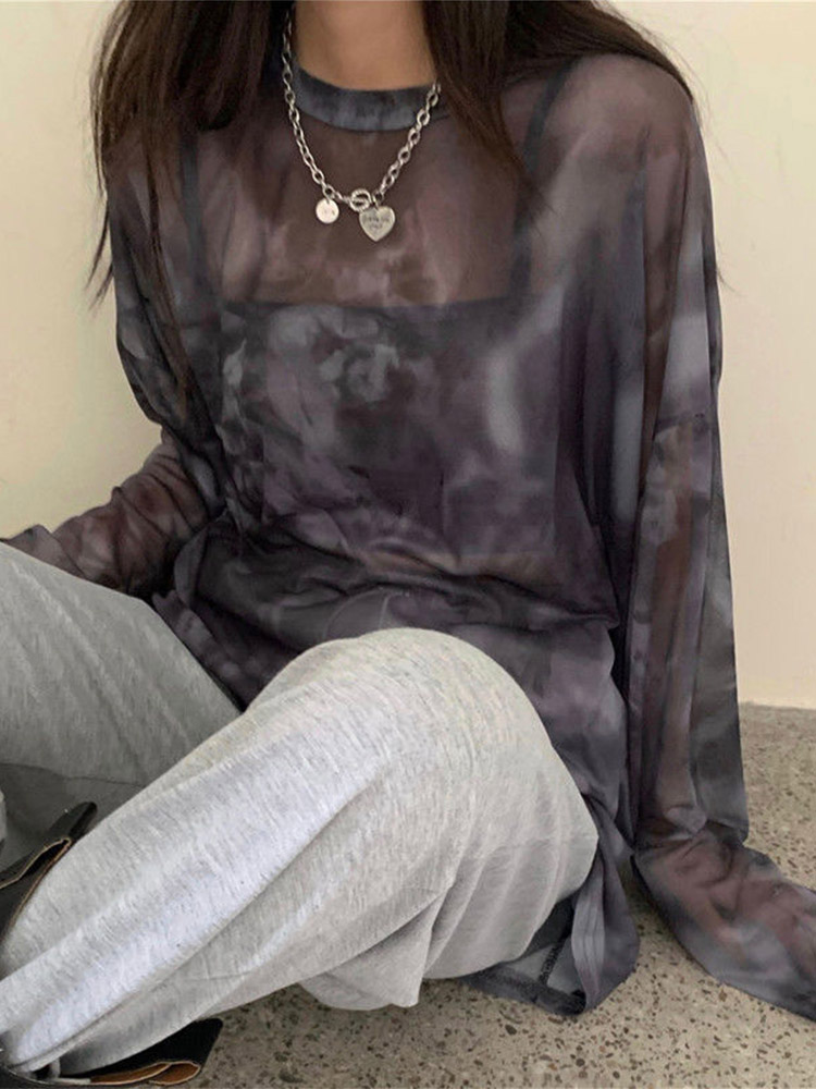 T-shirt Women Tie Dye Long Sle - đánh giá và giá Tie Dye Shirt Vintage