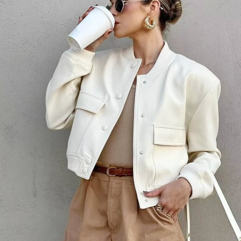 HXAO Women's Bomber Jacket Cro - đánh giá và giá Varsity Jacket Wool