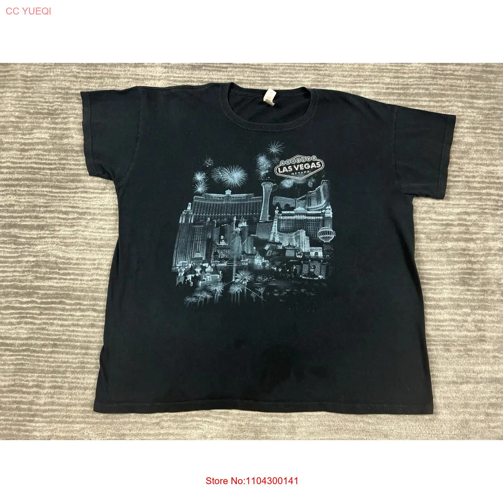 Las Vegas T Shirt Mens 2X Blac - đánh giá và giá Vintage Fashion Las Vegas