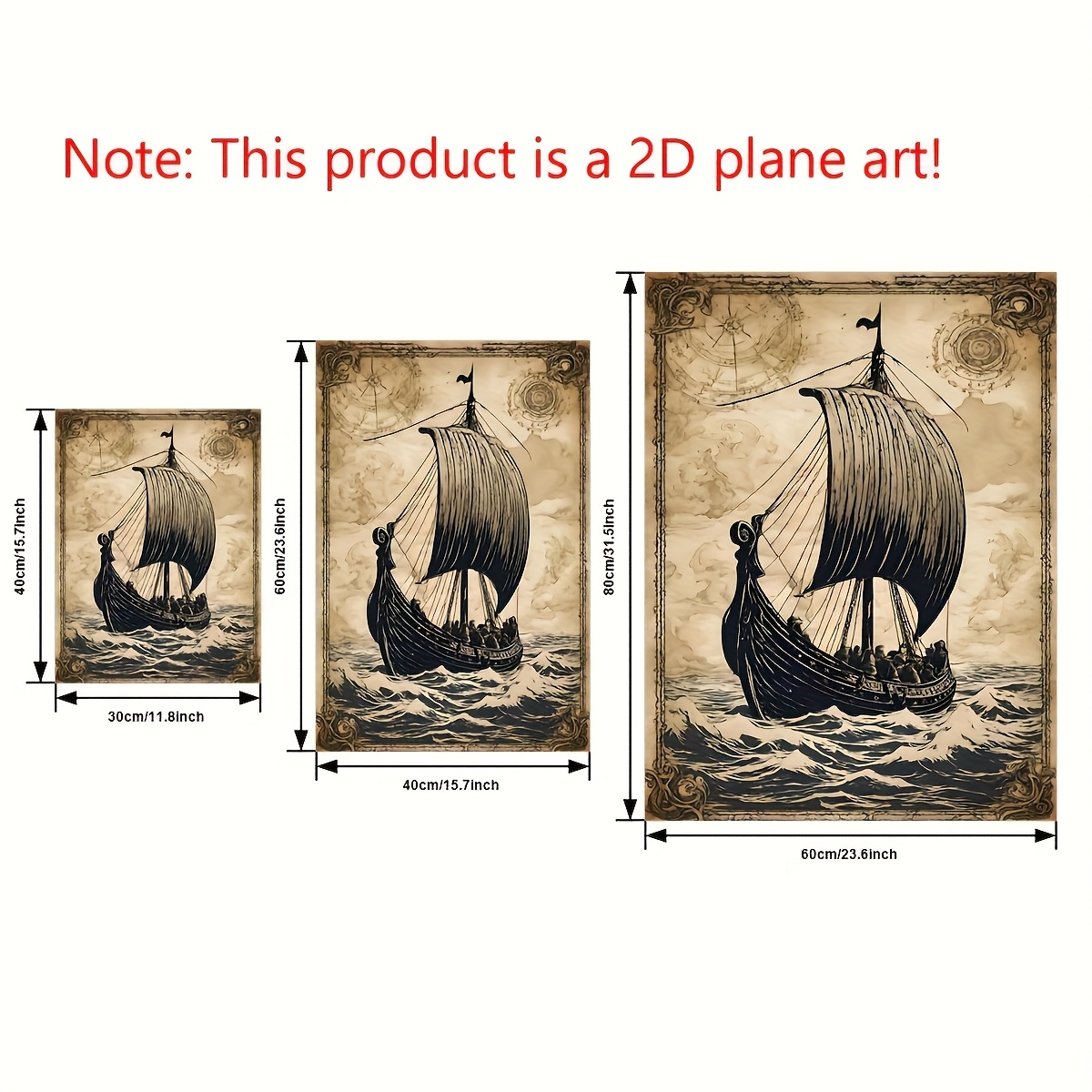 Frameless3pcs Vintage Norse Tr - đánh giá và giá Vintage Fashion Wall Art