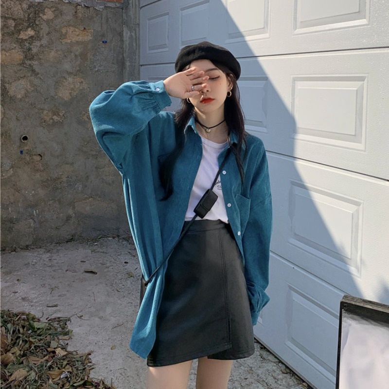 Loose Long Sleeve Shirt Jacket - đánh giá và giá Vintage Fashion Hong Kong
