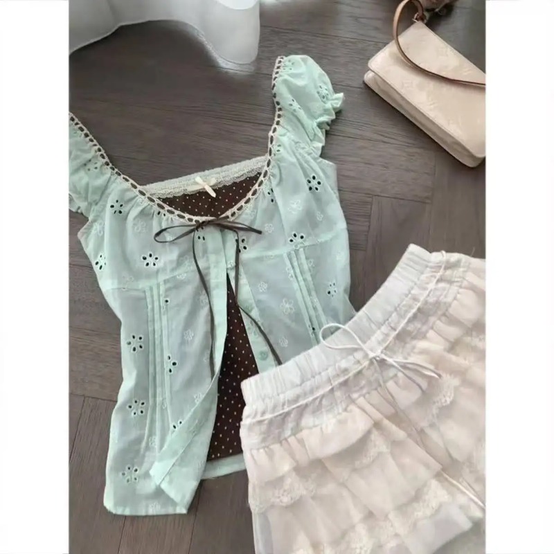 2026 French Elegant Short Slee - đánh giá và giá Vintage Fashion Trends 2026