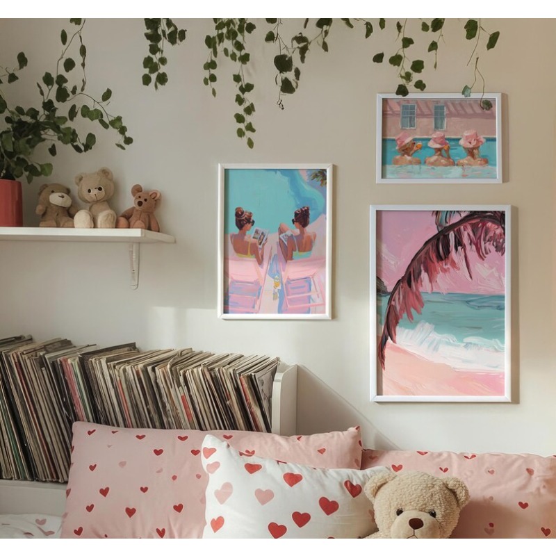 Vintage Girly Summer Pool Part - đánh giá và giá Vintage Fashion Wall Art